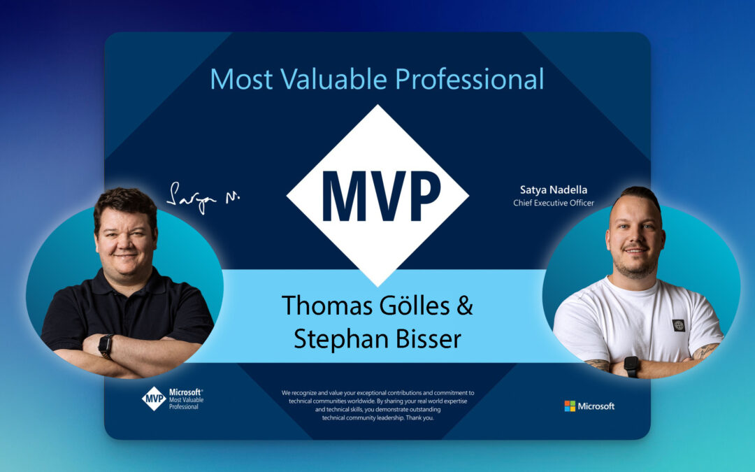 Stephan Bisser und Thomas Gölles erneut als Microsoft MVPs ausgezeichnet